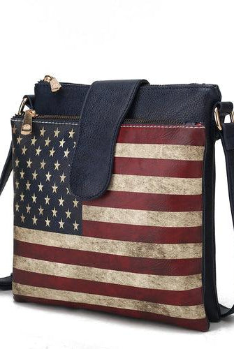 Wallets, Handbags & Accessories Josephine Vegan Leather Women Flag Crossbody Bag