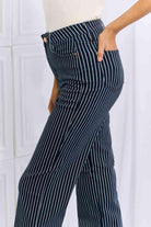 Women's Jeans Judy Blue Cassidy Full Size High Waisted Tummy Control Striped Straight Jeans