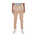 Men's khaki side stripe pants from VacationGrabs with a comfortable fit and drawstring waist