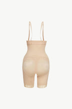 Trendsi lace trim bodysuit for women in nude with adjustable straps for seamless shaping