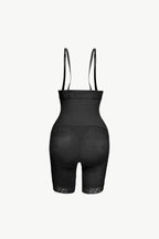 Back view of Trendsi lace trim bodysuit for women with adjustable straps and shaping design