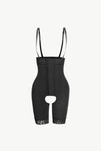 Trendsi lace trim bodysuit for women in black with adjustable straps and sculpting design