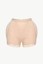 Trendsi Women's Lace Trim Shaping Shorts in Nude for a smooth, flattering silhouette under outfits