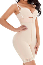 Trendsi lace zip-up shaping bodysuit in nude for a smooth silhouette and comfortable support