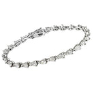 Ladies tennis bracelet rhodium plated with sparkling gemstones for elegant style and classy occasions