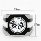 Large gem crystal ring for men featuring a bold design and a stunning 25mm gemstone center