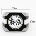 Large gem crystal ring for men featuring a bold design and a stunning 25mm gemstone center