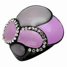 Stylish light purple crystal ring with unique design and sparkling accents for women