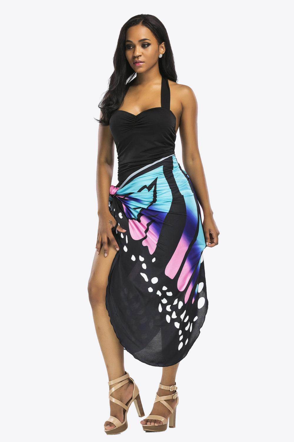Stylish lightweight beach cover up with butterfly print perfect for summer outings
