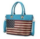 Wallets, Handbags & Accessories Lilian Vegan Leather Women Flag Tote Bag
