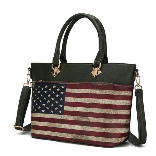 Wallets, Handbags & Accessories Lilian Vegan Leather Women Flag Tote Bag