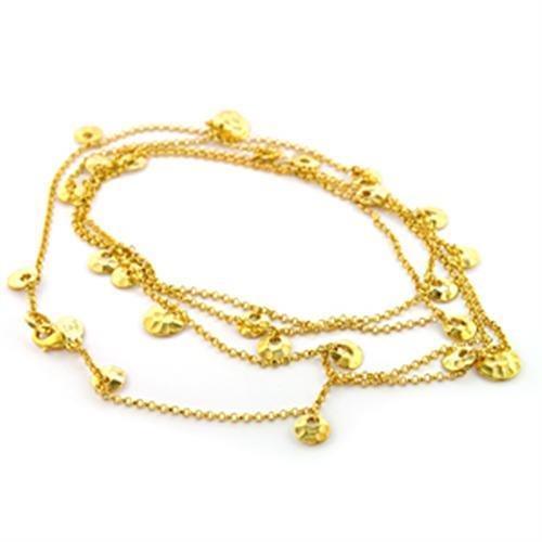 Women's Jewelry - Necklaces LO300 - Gold Brass Necklace with No Stone