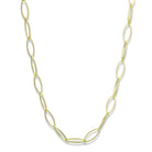 Women's Jewelry - Necklaces LO3721 - Gold & Brush Brass Necklace with No Stone