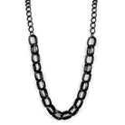 Women's Jewelry - Necklaces LO3723 - TIN Cobalt Black Brass Necklace with No Stone