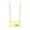 VacationGrabs flash gold brass necklace with Loved engraving for a trendy look