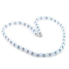 Women's Jewelry - Necklaces LO733 - Stone Necklace with Synthetic Pearl in Light Sapphire