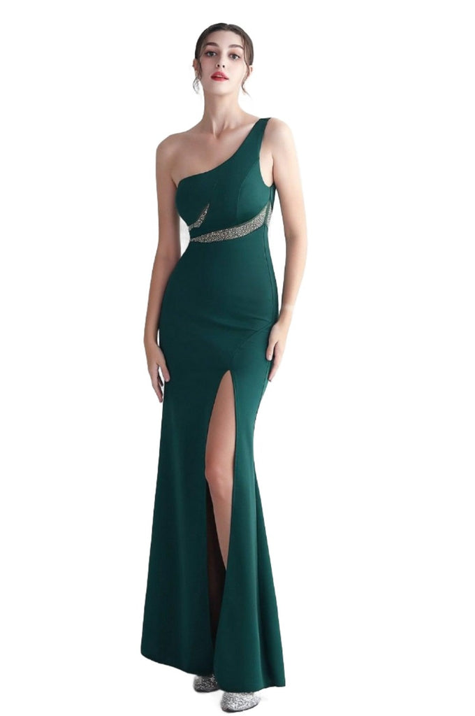 Women's Special Occasion Wear Long Rich Colored Dresses For Women One Shoulder Maxi Dresses...