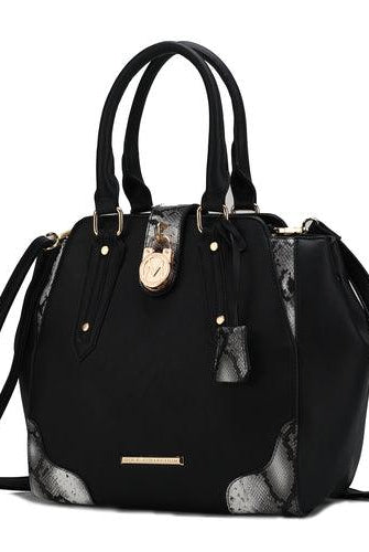 Wallets, Handbags & Accessories Lorena Snake Embossed Vegan Leather Women Satchel Handbag