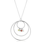 Women's Jewelry - Necklaces LOS795 - Silver 925 Sterling Silver Necklace with Synthetic Jade in Multi Color