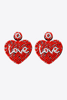 Women's Jewelry - Earrings Love Beaded Heart Earrings