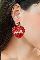 Women's Jewelry - Earrings Love Beaded Heart Earrings