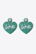 Women's Jewelry - Earrings Love Beaded Heart Earrings