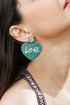 Women's Jewelry - Earrings Love Beaded Heart Earrings