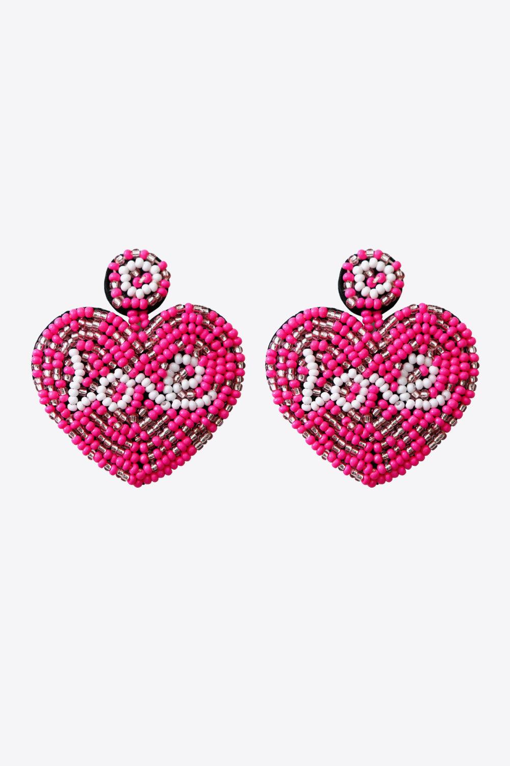 Women's Jewelry - Earrings Love Beaded Heart Earrings