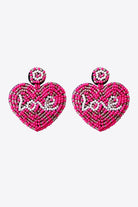 Women's Jewelry - Earrings Love Beaded Heart Earrings