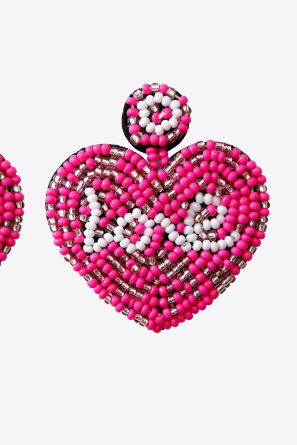 Women's Jewelry - Earrings Love Beaded Heart Earrings