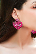 Women's Jewelry - Earrings Love Beaded Heart Earrings