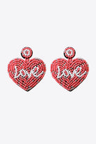 Women's Jewelry - Earrings Love Beaded Heart Earrings