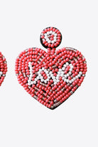 Women's Jewelry - Earrings Love Beaded Heart Earrings