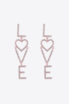 Women's Jewelry - Earrings Love Glass Stone Zinc Alloy Earrings