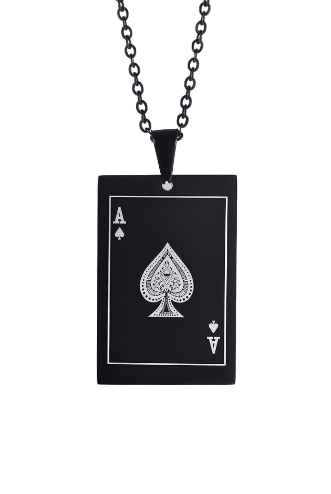 Men's Jewelry - Necklaces Lucky Ace Of Spades Card Mens Necklaces Stainless Steel Jewelry