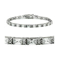 Luxury brass bridal bracelet featuring sparkling cubic zirconia stones for an elegant wedding touch
