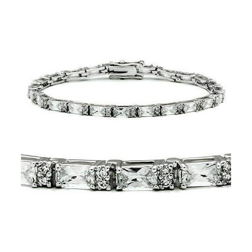 Luxury brass bridal bracelet featuring sparkling cubic zirconia stones for an elegant wedding touch