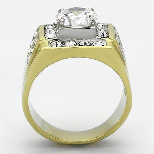 Stunning men's ring featuring a large gemstone, designed as luxury vacation jewelry with shimmering accents