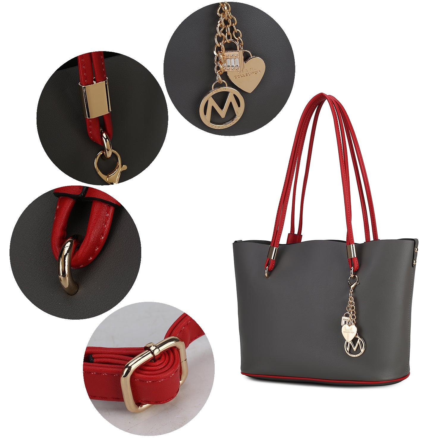 Wallets, Handbags & Accessories Malay Tote Handbag With Cosmetic Pouch Vegan Leather Women
