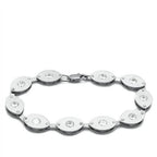 Elegant matte rhodium crystal bracelet for women featuring sparkling stones set in sleek metal links