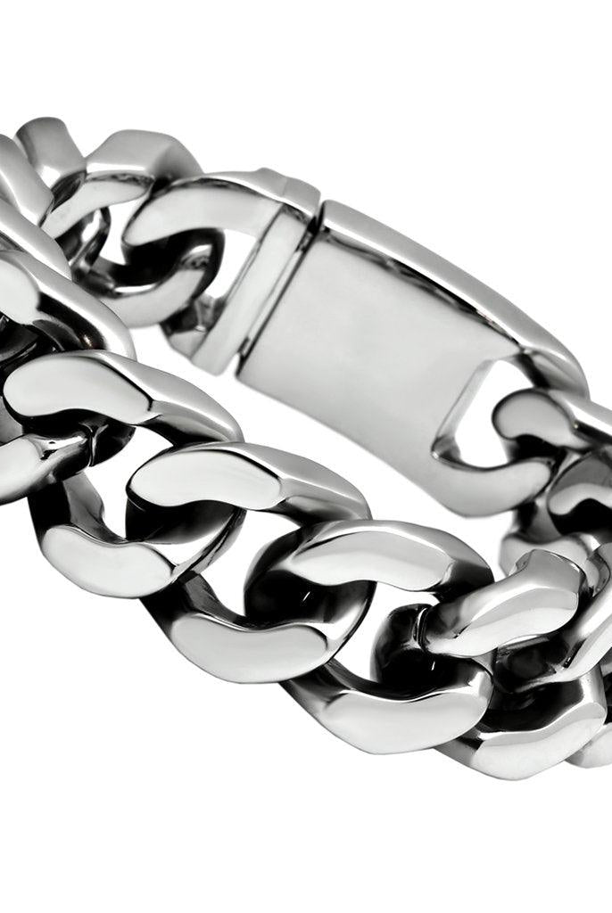 Men's Jewelry - Bracelets Men's Bracelets - TK442 - High polished (no plating) Stainless Steel Bracelet with No Stone