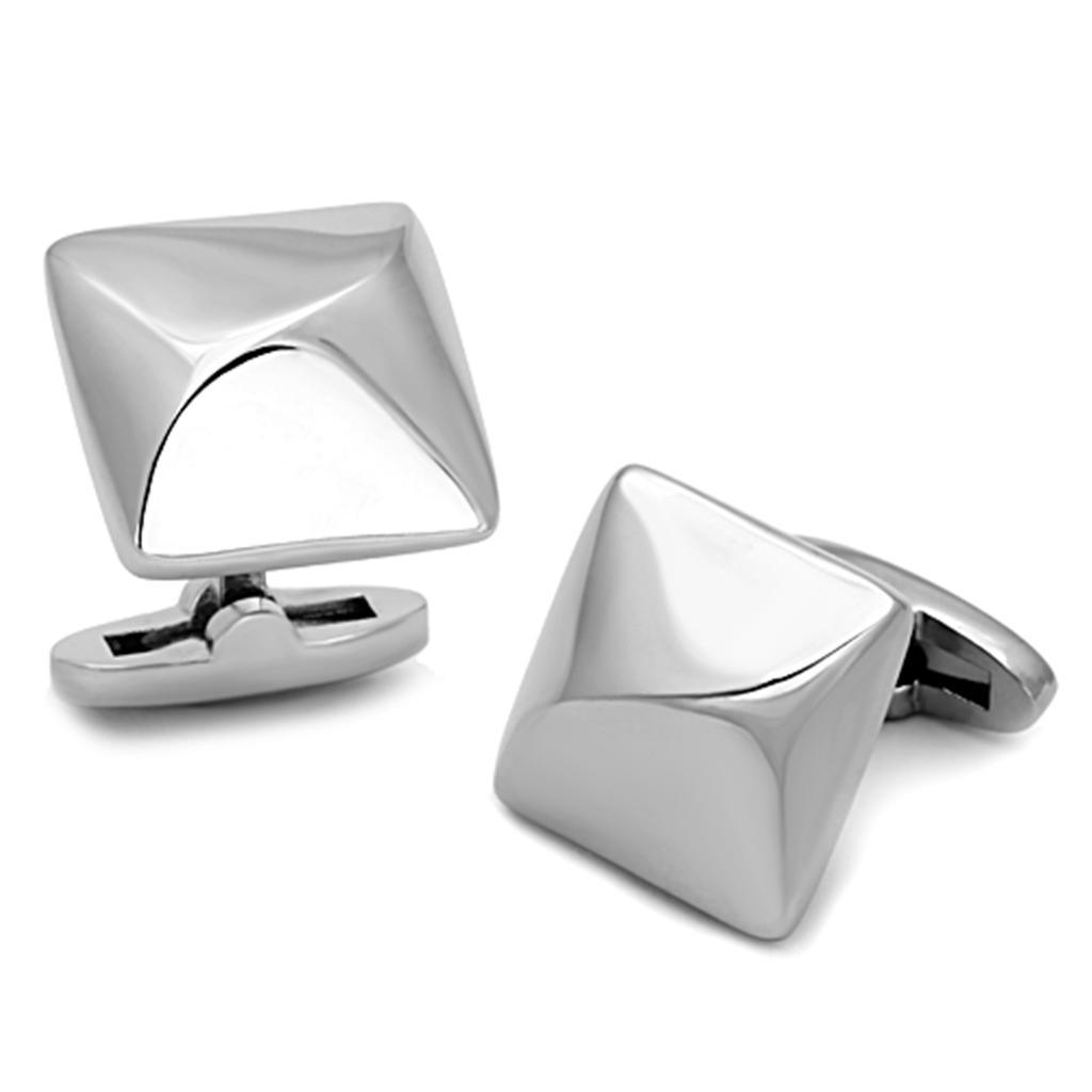 Men's Accessories - Cufflinks Men's Cufflinks - TK1247 - High polished (no plating) Stainless Steel Cufflink with No Stone