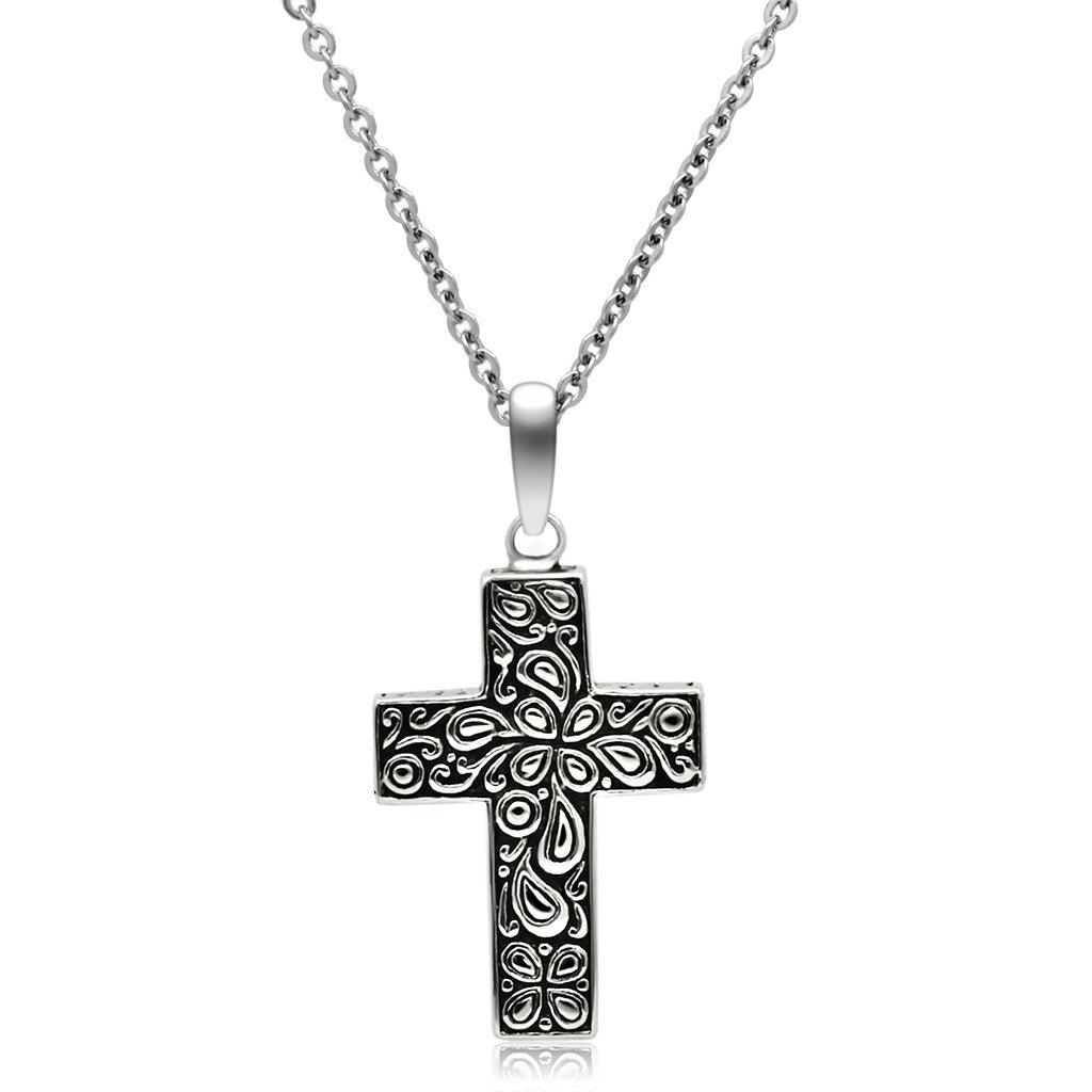 Men's Jewelry - Necklaces Men's Necklaces - TK553 - High polished (no plating) Stainless Steel Necklace with No Stone