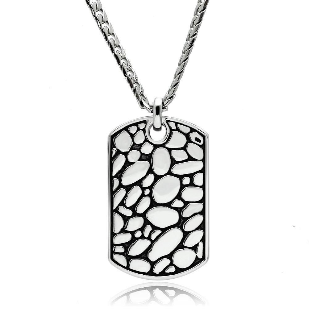 Men's Jewelry - Necklaces Men's Necklaces - TK556 - High polished (no plating) Stainless Steel Necklace with No Stone