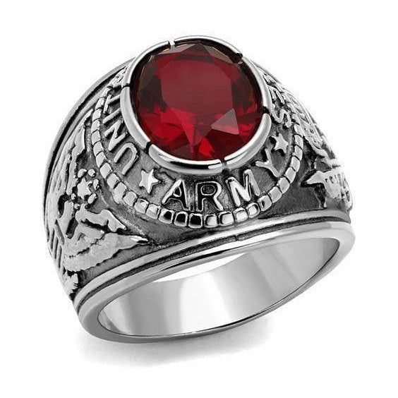 Men's Rings - TK414706 - High-Polished Stainless Steel Ring - VacationGrabs