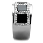 Men's Jewelry - Rings Mens Black Block Stainless Steel Synthetic Onyx Rings Tk2067
