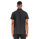 Back view of men's black button up shirt by VacationGrabs, perfect for casual or formal occasions