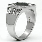 Men's Black Gem Ring from VacationGrabs with Sparkling Accents and Sleek Design