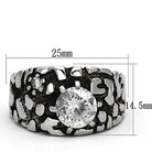 Men's Jewelry - Rings Mens Black Maze Stainless Steel Cubic Zirconia Rings Style No...