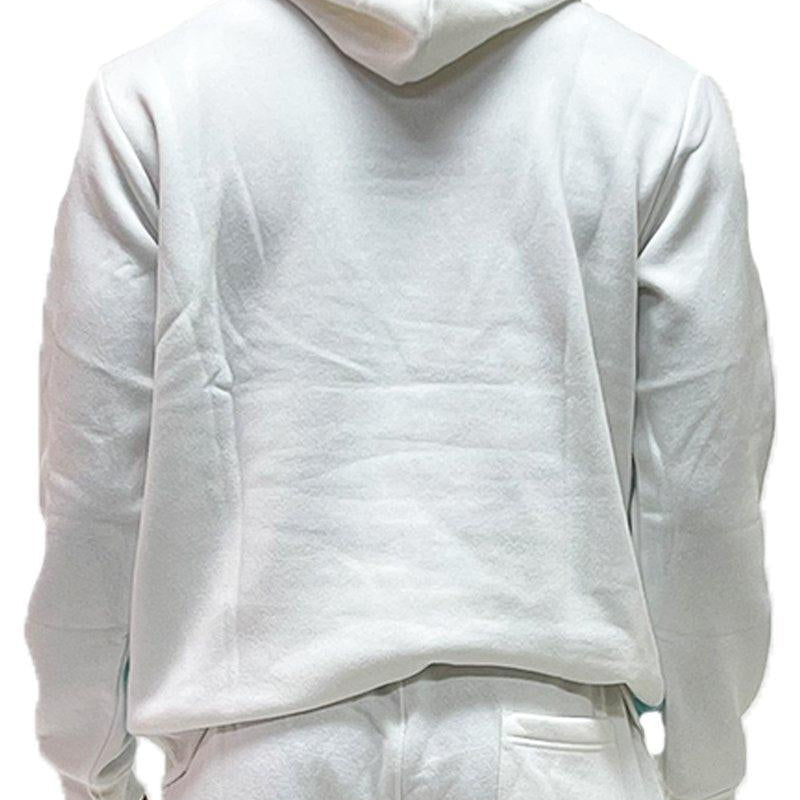 Men's Sweatshirts & Hoodies Mens Blue White Color Block Pullover Hoodie
